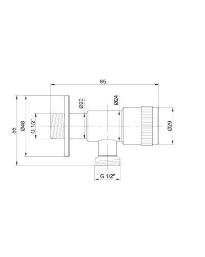 Запірний вентиль Lidz Went 112 1/2*1/2 LDWEN112NKS34930 Nickel