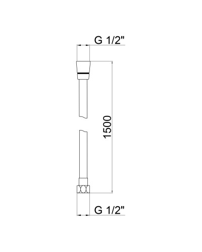 Шланг Lidz Niagara 09 1,5 м LDNIA09CRM35458 Chrome