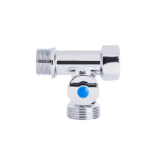 Кран приладовий кульовий SD Plus 1/2"х3/4"х1/2" ЗЗВ SD186W152015