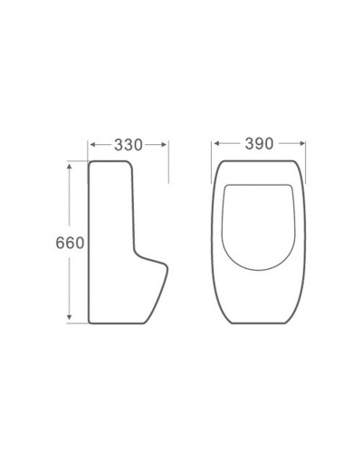 Пісуар підвісний Qtap Crow з краном-дозатором 390х330х660 White QT0588112HW