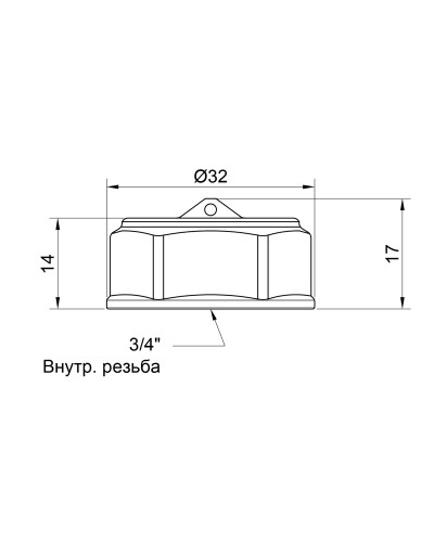 Заглушка SD Plus 3/4" ВР SD40220