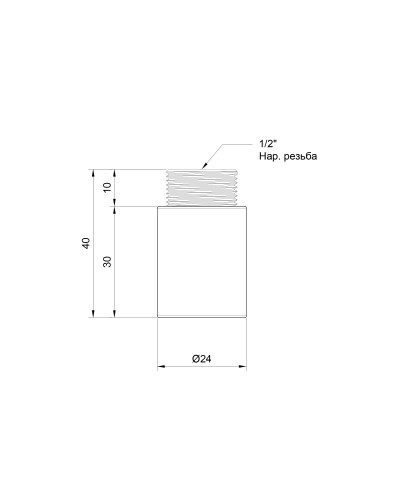 Подовжувач SD Plus 30х1/2" хром SD1301530