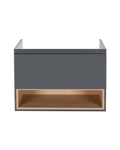 Тумба підвісна Qtap Robin 900х580х500 GRAPHITE/WHITISH OAK QT1374TPВ9002NGWO