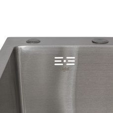Мийка для кухні інтегрована Lidz Handmade H6350R крило праворуч (LDH6350BRUR45587) Brushed Steel 3,0/1,0 мм