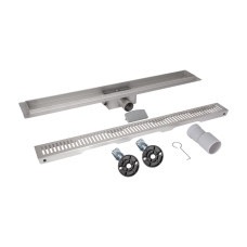 Трап із нержавіючої сталі Qtap Taurus FA900 лінійний із сухим затвором