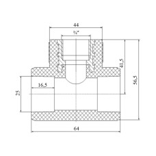 Трійник PPR Blue Ocean 25х3/4"х25 ВР
