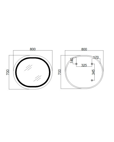 Дзеркало Qtap Gemini 800х700 з LED-підсвічуванням Touch, з антизапотіванням, з димером, рег. темп. кольору (3000-6500K) Reverse QT2578R8070