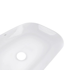 Комплект Qtap Robin: Раковина накладна прамокутна 610x400x145 мм White + Донний клапан PU02