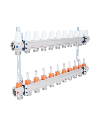 Колектор Icma 1" 11 виходів, з витратомірами №K013