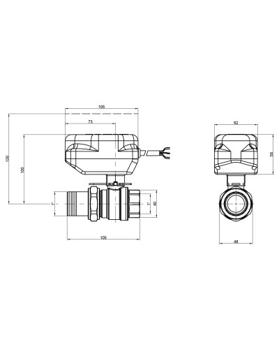 Кран кульовий зонний Icma 1" №341