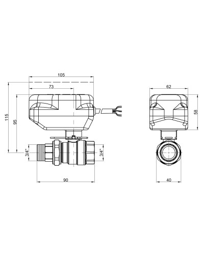 Кран кульовий зонний Icma 3/4" №341