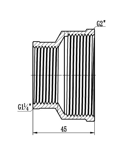 Муфта редукційна SD Forte 2"х1" 1/4 ВВ SF3575032