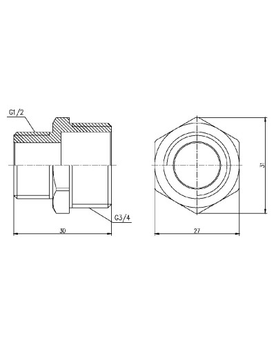 Ніпель Thermo Alliance Forte 1/2"x3/4"З SF3592015