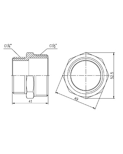 Ніпель редукційний SD Forte 1" 1/2х1" 1/4 SF3594032