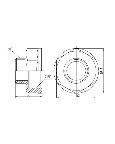 Перехід SD Forte 1" 1/2х1" ВЗ SF3604025