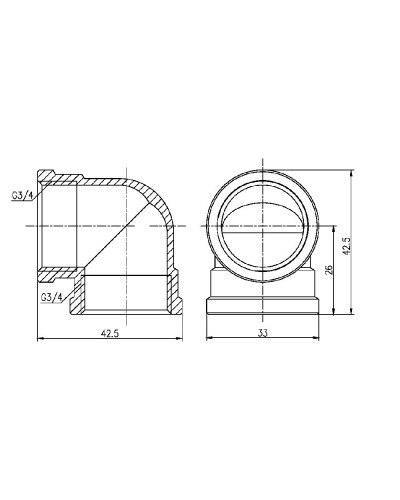 Кут SD Forte 3/4" ВВ SF36820