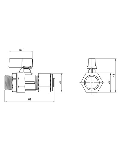 Кран кульовий обтискний SD Forte 16х1/2" ЗР SF262W15