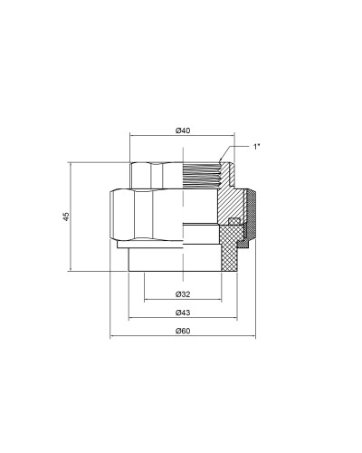 Згін "Американка" PPR Thermo Alliance 32х1" ВР