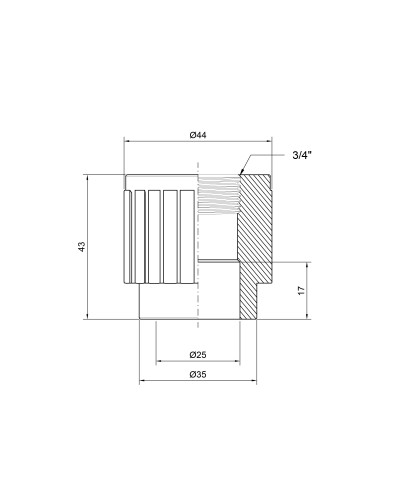 Муфта PPR Thermo Alliance 25х3/4" ВР