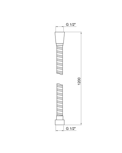 Шланг для ручного душу Qtap Hadice 1200 мм QT00520 Chrome