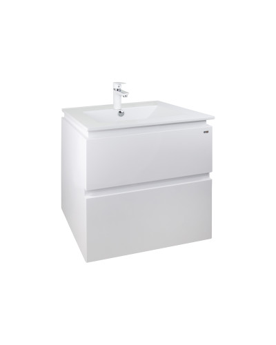 Комплект Qtap Albatross 605х725х460 White тумба підвісна + раковина урізна QT0172TP600D3060CW