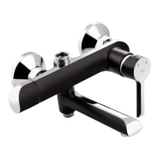 Душова система з верхнім тропічним душем універсальна Qtap Grand на три споживача (з виливом) QTGRABCR1004 Chrome/Black