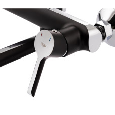 Душова система з верхнім тропічним душем універсальна Qtap Grand на три споживача (з виливом) QTGRABCR1004 Chrome/Black