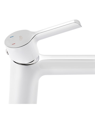 Змішувач для раковини Qtap Grand QTGRAWCR001F White