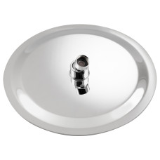 Душова система з верхнім тропічним душем універсальна Qtap Sloup на три споживача (з виливом) з полицею QTSL51105OGC Chrome