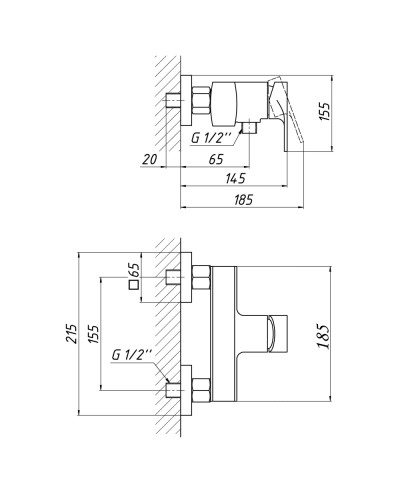 Змішувач для душу Qtap Vlasta QTVLA4028102C Chrome