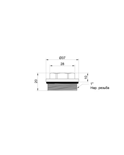 Заглушка SD Plus 1" для колектора SD35425