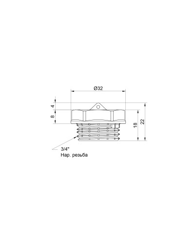 Заглушка SD Plus 3/4" ЗР SD40320