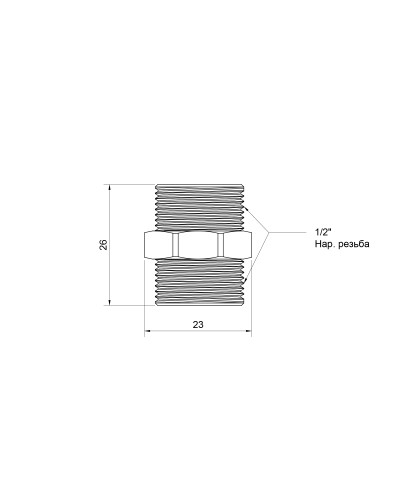 Ніпель SD Plus 1/2" ЗР SD4071515