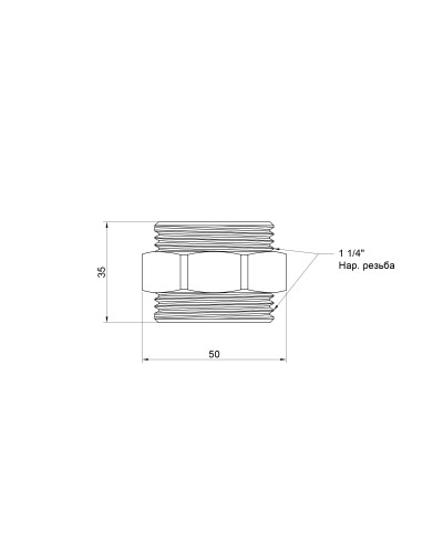 Ніпель SD Plus 1 1/4" ЗР SD4073232