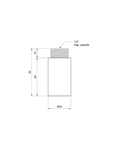 Подовжувач SD Plus 40х1/2" хром SD1301540