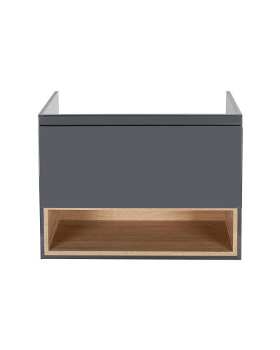 Тумба підвісна Qtap Robin 800х580х500 GRAPHITE/WHITISH OAK QT1374TPВ8002NGWO