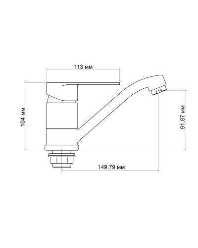 Змішувач для кухні Lidz Tani 003M (k40) LDTAN003MCRM44969 Chrome