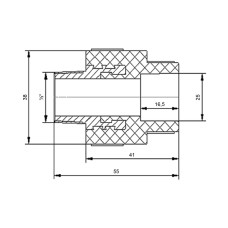 Муфта PPR Blue Ocean 25х1/2" ЗР
