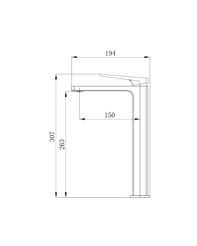 Змішувач для раковини Qtap Gemini Loop високий QTGEM269CRM45700 Chrome