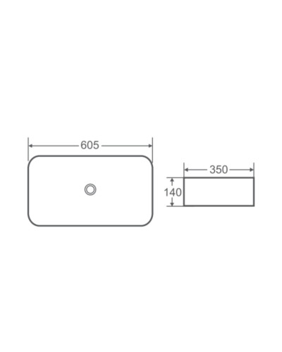 Раковина-чаша Qtap Tern 605x350x140 White QT17112270WN