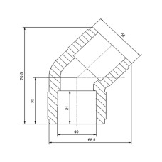 Кутик PPR Blue Ocean 40, 45°