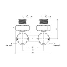Вентиль двотрубний Icma 1/2" №884