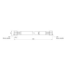 Шланг для газу Thermo Alliance білий 1/2" ВВ 50 см SD90G50