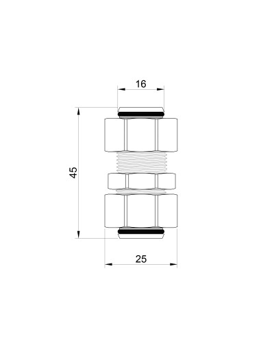 Перехідник обтискний SD Plus 16х16 SD152W1616