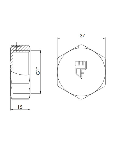 Заглушка SD Forte 1" ВР SF35225