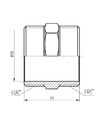 Ніпель SD Forte 1" 1/2 SF35840