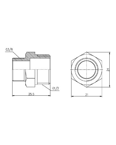 Ніпель редукційний SD Forte 1/2"х3/8" SF359159