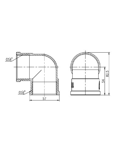 Кут SD Forte 1" 1/2 ВВ SF36840