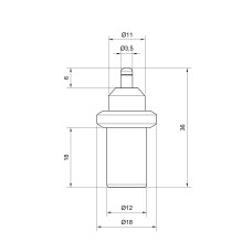 Термоелемент Icma для антиконденсаційного клапана 60°C №8749