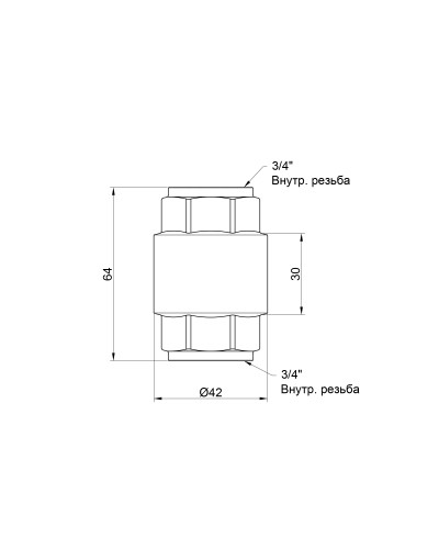 Зворотний клапан SD Forte 3/4" EURO SF247W20